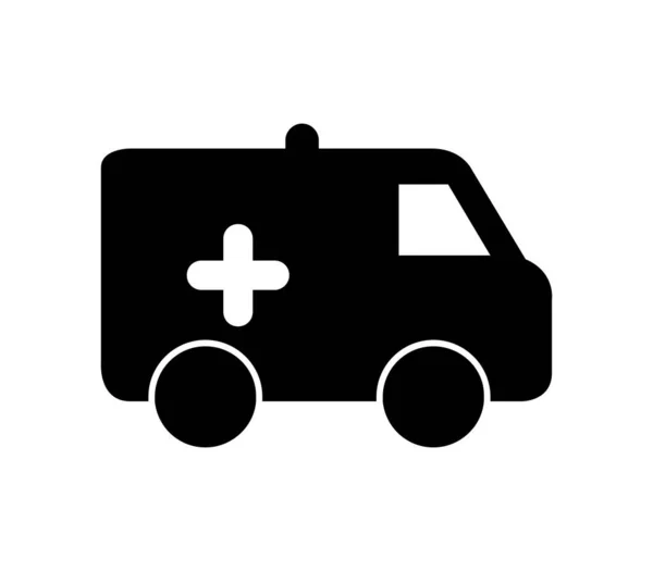 Beyaz Arkaplan Üzerinde Vektör Ile Resimlenmiş Ambulans Simgesi — Stok Vektör