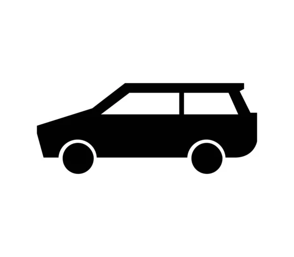 Car Icon Illustrated Vector White Background — Διανυσματικό Αρχείο