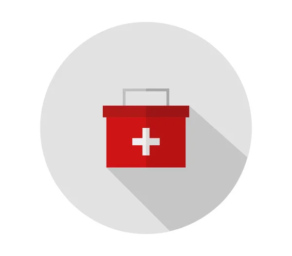 Medical Suitcase Icon White Background — Stock Vector