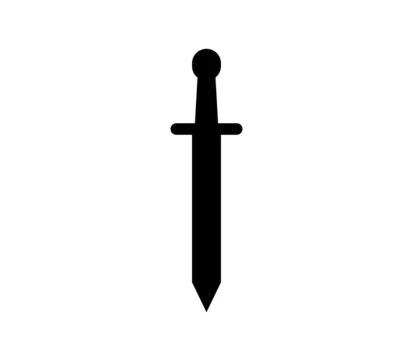 Sword Flat Icon White Background Vector Illustration — vektorikuva