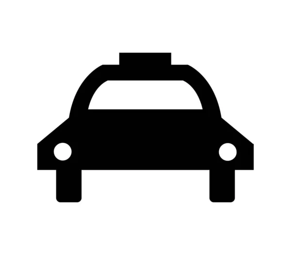 Taxi Icon Illustrated Vector White Background — Stock vektor