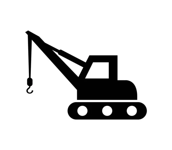 Crane Icon Illustrated Vector White Background — Διανυσματικό Αρχείο