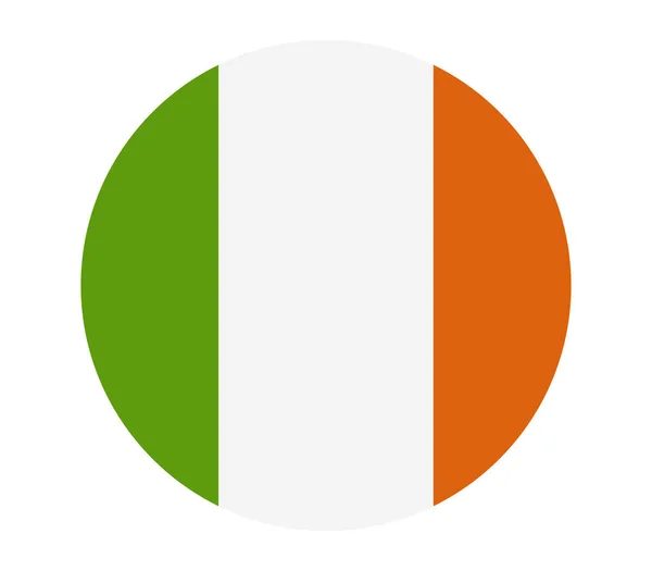 Bandeira Irlandesa Fundo Branco — Vetor de Stock