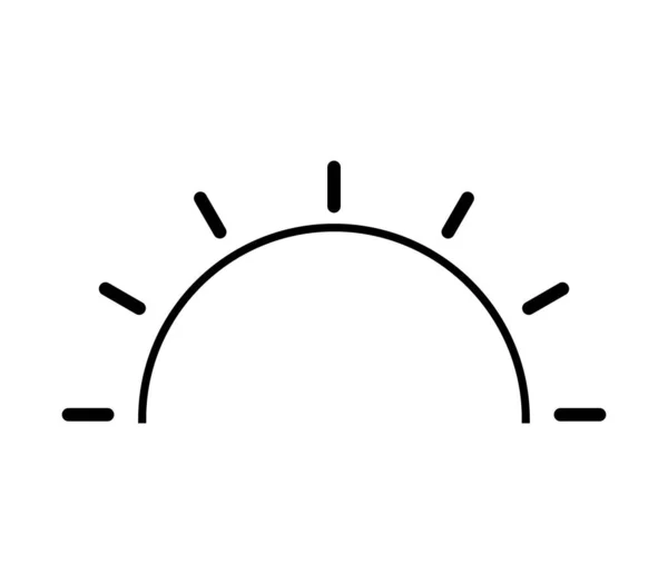 Sonnenuntergang Symbol Auf Weißem Hintergrund — Stockvektor