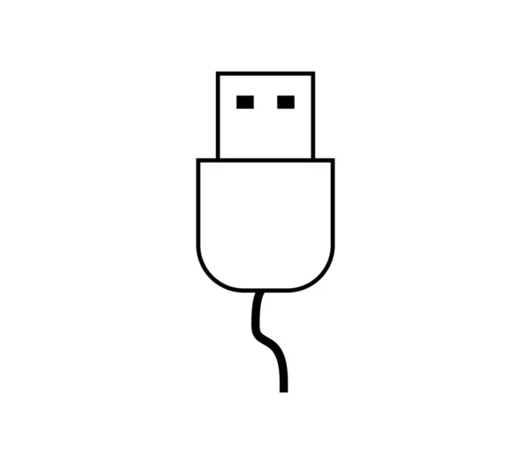 Usb Socket Icon Auf Weißem Hintergrund — Stockvektor