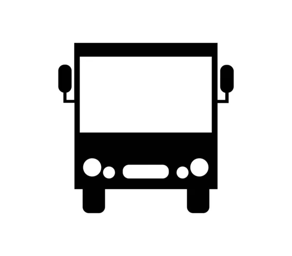 Stadsbus Pictogram Geïllustreerd Vector Witte Achtergrond — Stockvector