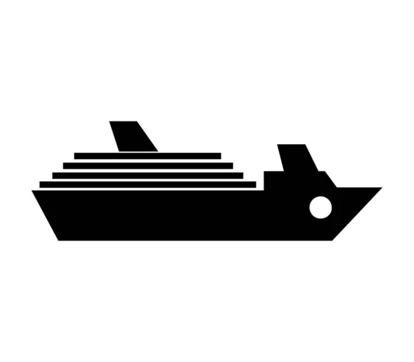 Ship Icon Illustrated Vector White Background — Stock Vector