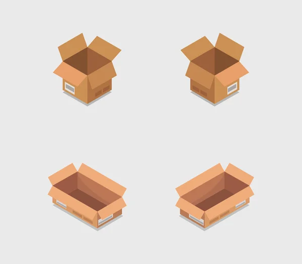 Caja Cartón Icono Vector Ilustración — Vector de stock