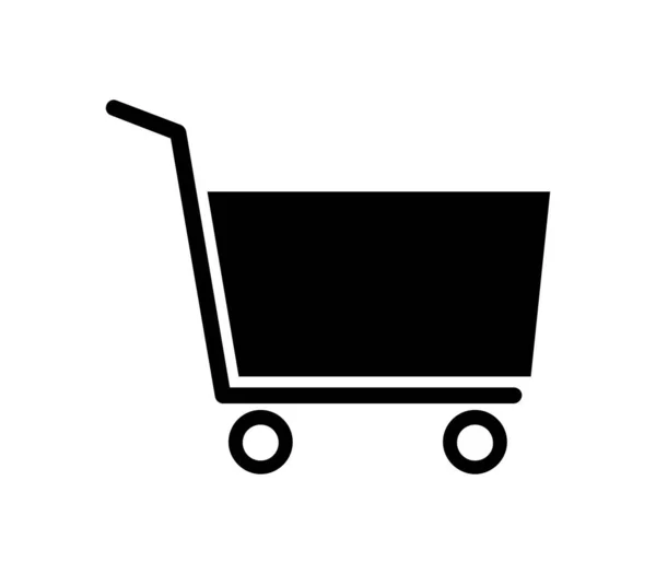 Icono Del Carrito Compras Ilustrado Vector Sobre Fondo Blanco — Archivo Imágenes Vectoriales