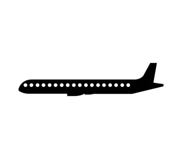 Airplane Icon Illustrated Vector White Background — Stock Vector