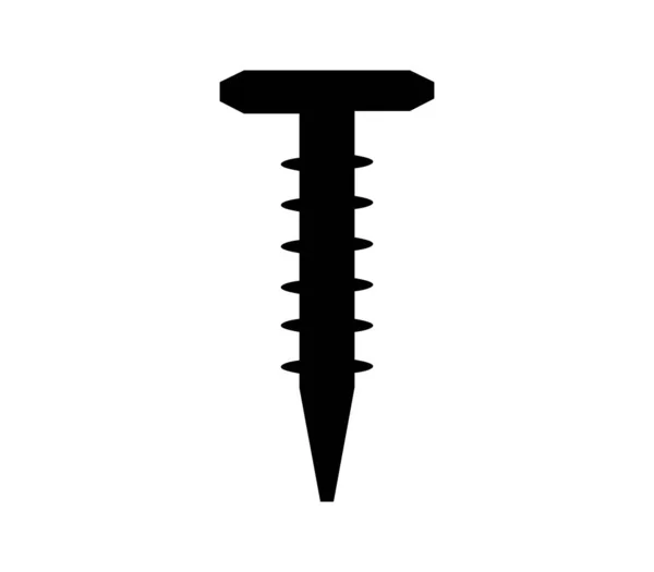 Tornillo Icono Ilustrado Vector Sobre Fondo Blanco — Archivo Imágenes Vectoriales