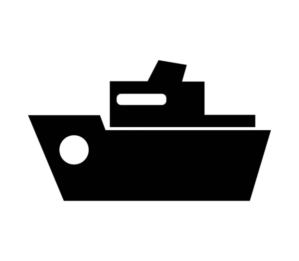 Ship Icon Illustrated Vector White Background — Stock vektor