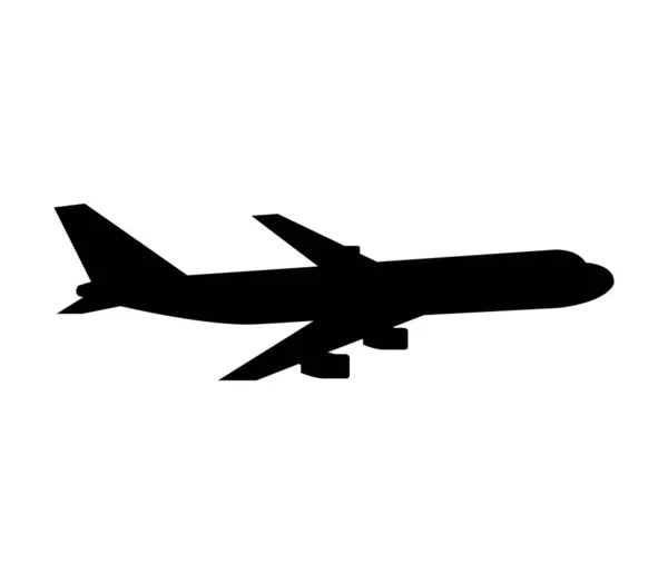 Icono Avión Ilustrado Vector Sobre Fondo Blanco — Vector de stock