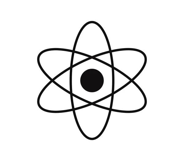 Atom Ikon Fehér Háttér — Stock Vector