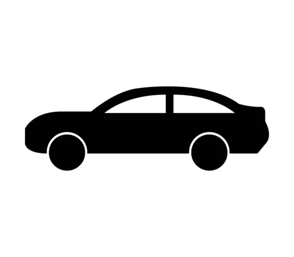 Icono Del Coche Vector Sobre Fondo Blanco — Archivo Imágenes Vectoriales