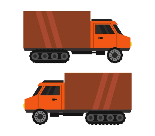 Camion Illustrazione Sfondo Bianco — Vettoriale Stock