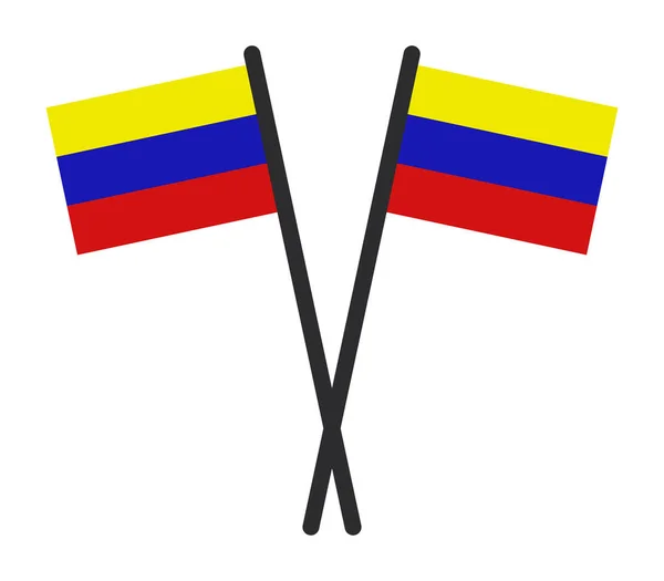 Banderas Venezuela Sobre Fondo Blanco — Vector de stock