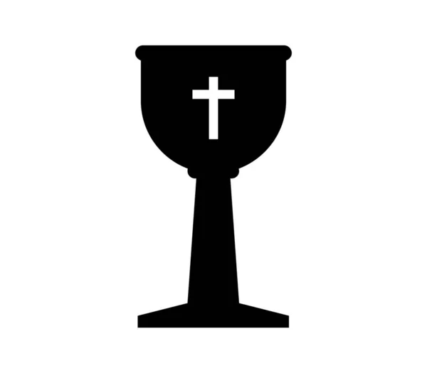 Icono Copa Cristiana Ilustrado Vector Sobre Fondo Blanco — Vector de stock