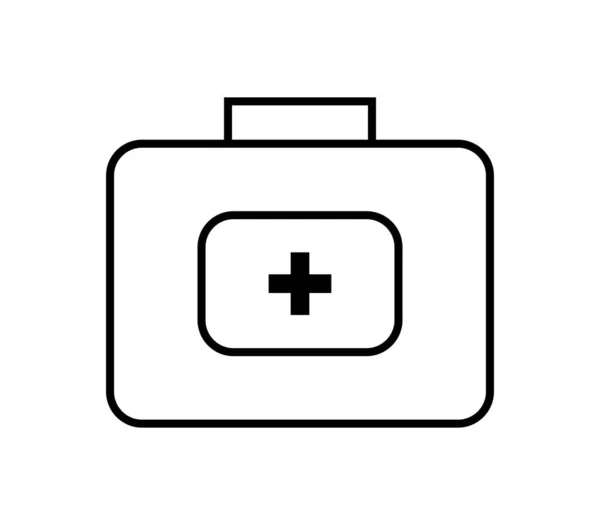白色背景的医疗手提箱图标 — 图库矢量图片