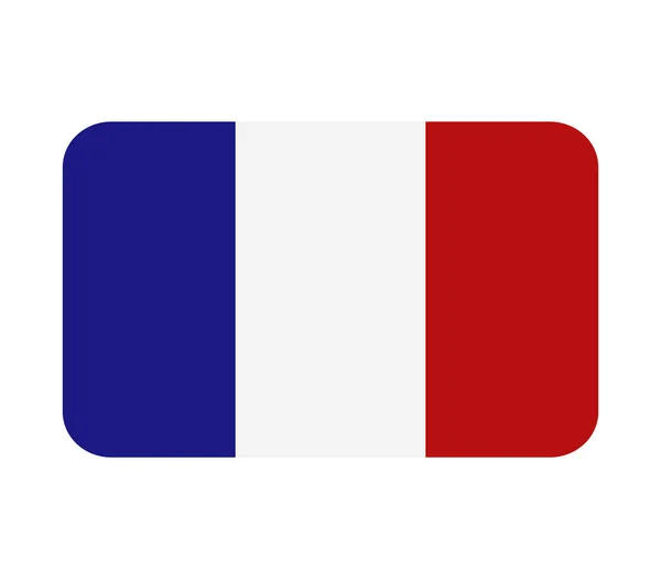 Francouzská Vlajka Bílém Pozadí — Stockový vektor
