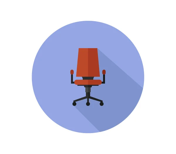 Icône Chaise Bureau Sur Fond Blanc — Image vectorielle