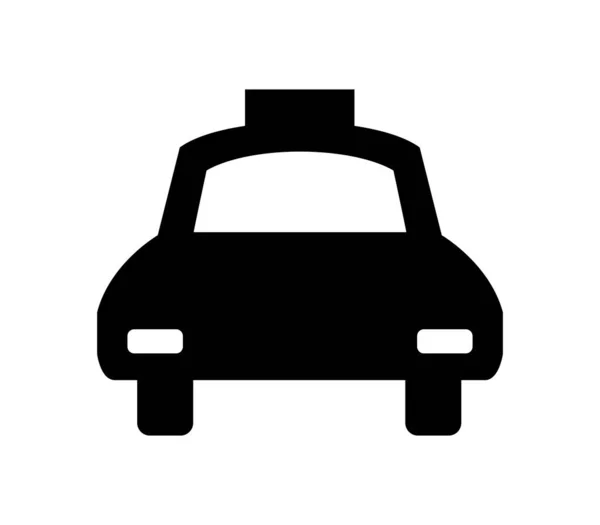 白色背景上矢量显示的出租车图标 — 图库矢量图片