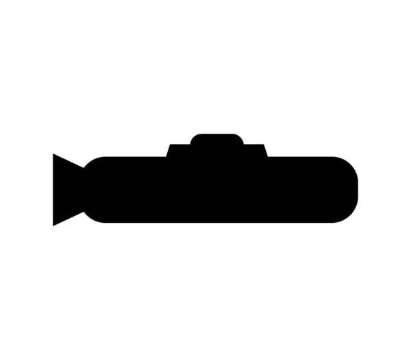 白色背景上矢量显示的潜艇图标 — 图库矢量图片