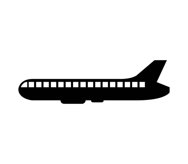 Icona Aeroplano Illustrato Vettore Sfondo Bianco — Vettoriale Stock