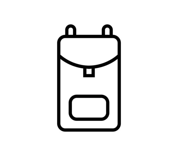 Schulrucksack Symbol Auf Weißem Hintergrund — Stockvektor
