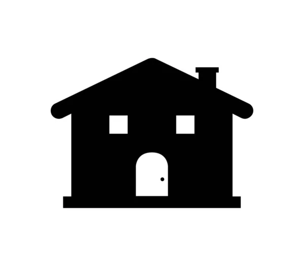 白い背景の家のアイコンベクトルイラスト — ストックベクタ