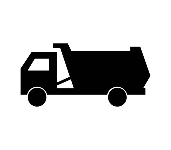 Truck Pictogram Geïllustreerd Vector Witte Achtergrond — Stockvector