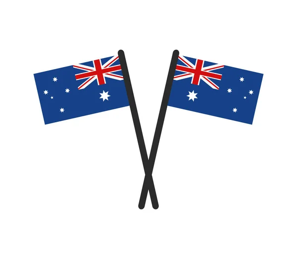 Australia Flagi Białym Tle — Wektor stockowy