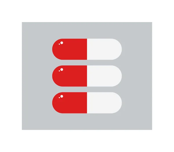 Pillen Symbol Auf Weißem Hintergrund — Stockvektor