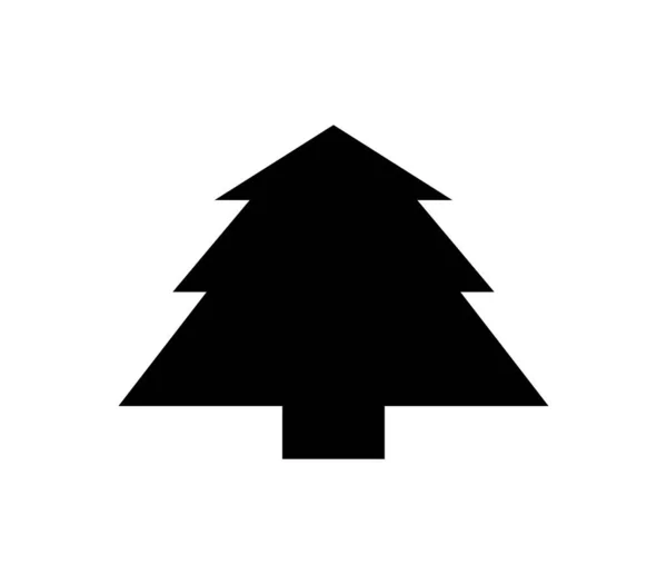 Beyaz Arkaplanda Vektör Ile Gösterilen Noel Ağacı Simgesi — Stok Vektör