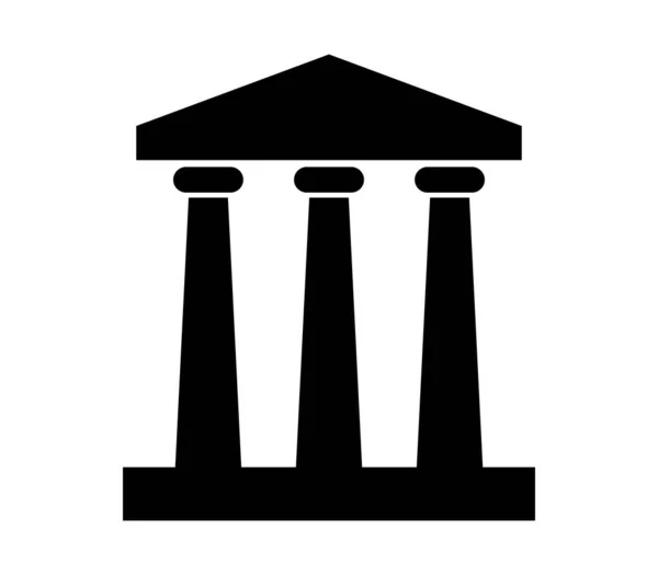 Храм Значок Білому Тлі — стоковий вектор