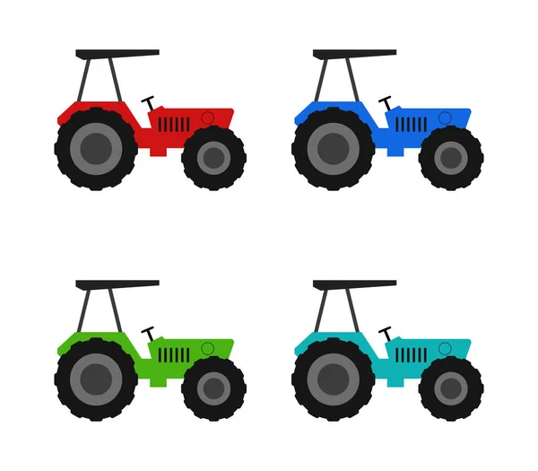 Traktor Illusztráció Fehér Alapon — Stock Vector
