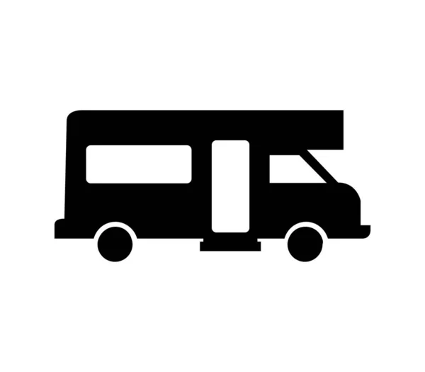 Camper Icono Ilustrado Vector Sobre Fondo Blanco — Archivo Imágenes Vectoriales