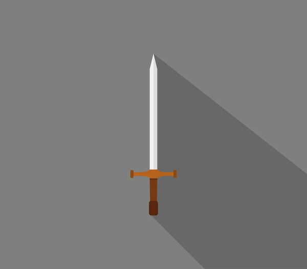 Icono Espada Sobre Fondo Blanco — Vector de stock