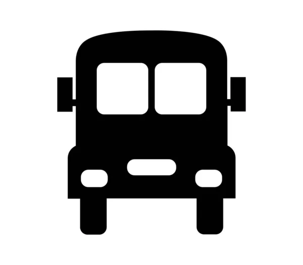 Ícone Ônibus Escolar Ilustrado Vetor Sobre Fundo Branco —  Vetores de Stock