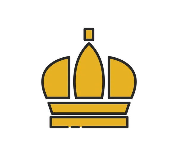 Krona Ikon Vit Bakgrund — Stock vektor