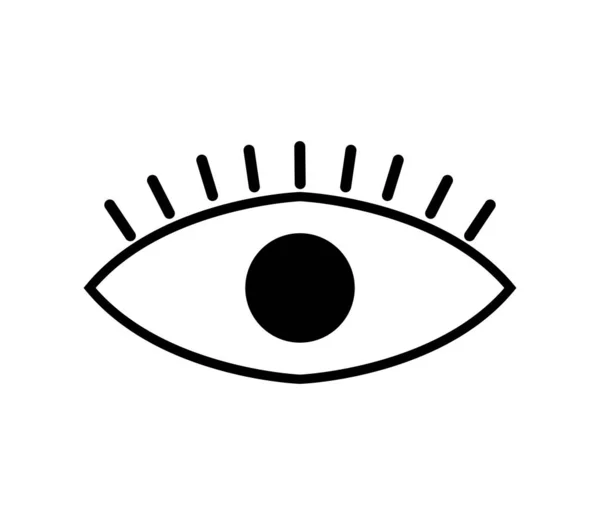 Eye Icon White Background — Stock Vector