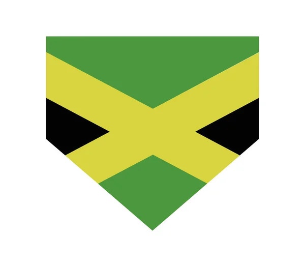 Bandera Jamaica Fondo Blanco — Vector de stock