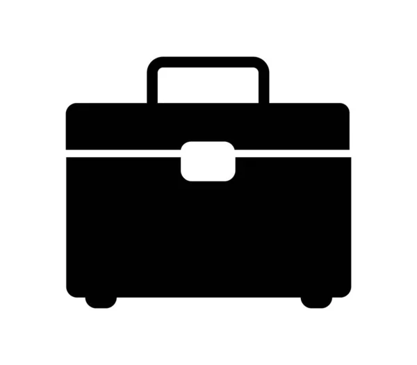 Vacation Suitcase Icon Illustrated Vector White Background — Διανυσματικό Αρχείο