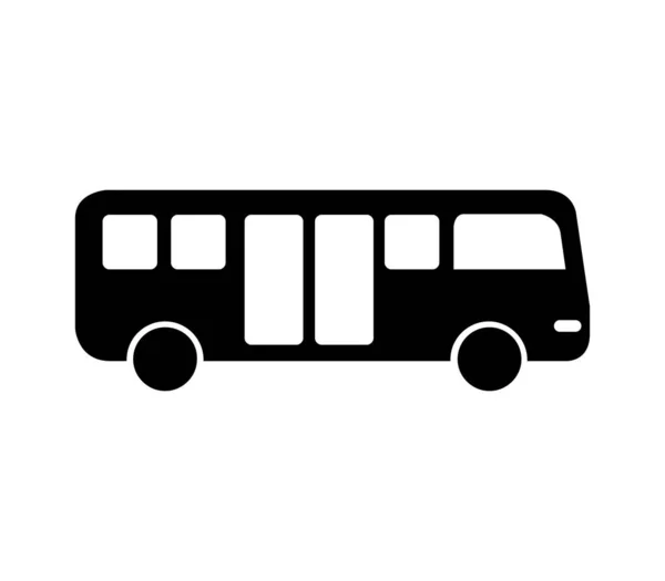 City Bus Icon Illustrated Vector White Background — Stock Vector