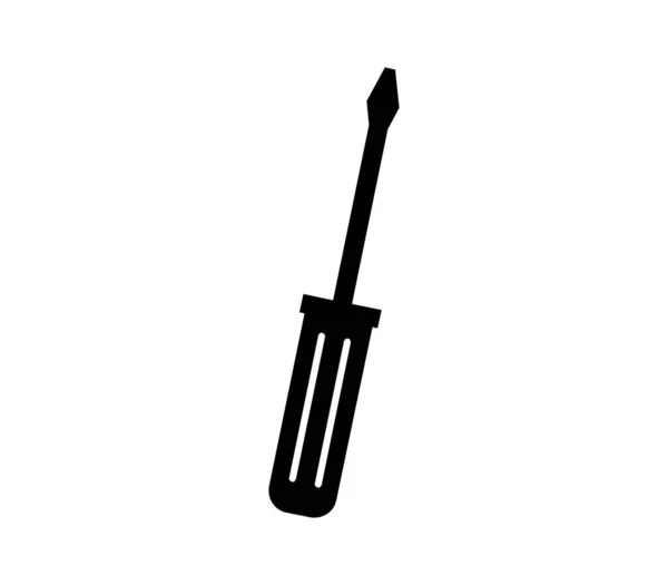 Screwdriver Icon Illustrated Vector White Background — Stock Vector