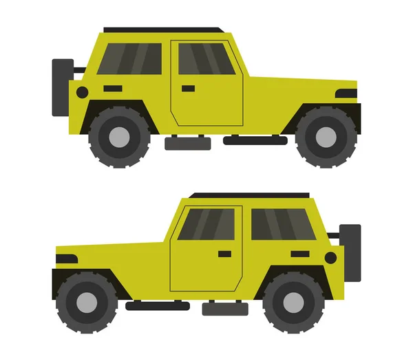 Coche Una Ilustración Vectorial Fondo Blanco — Vector de stock