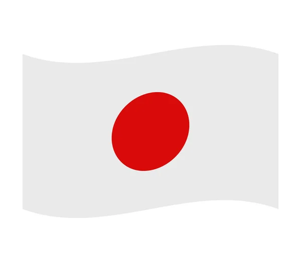 Bandera Japón Sobre Fondo Blanco — Archivo Imágenes Vectoriales