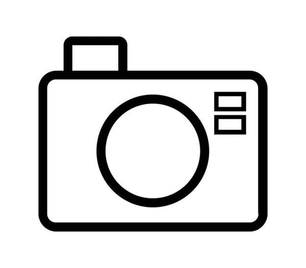 Camera Icon Illustrated Vector White Background — Stock Vector