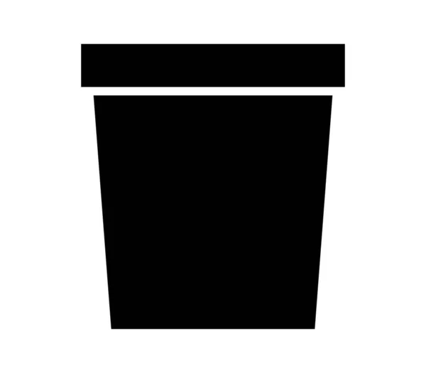 Bucket Icon White Background — Stock Vector