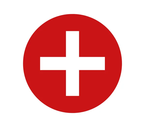 白い背景のスイス国旗 — ストックベクタ